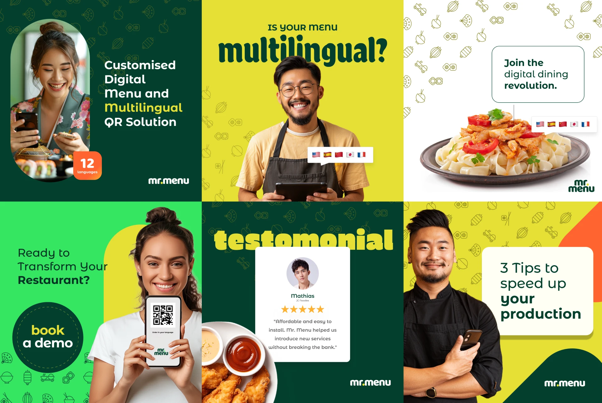 Mr. Menu landing page