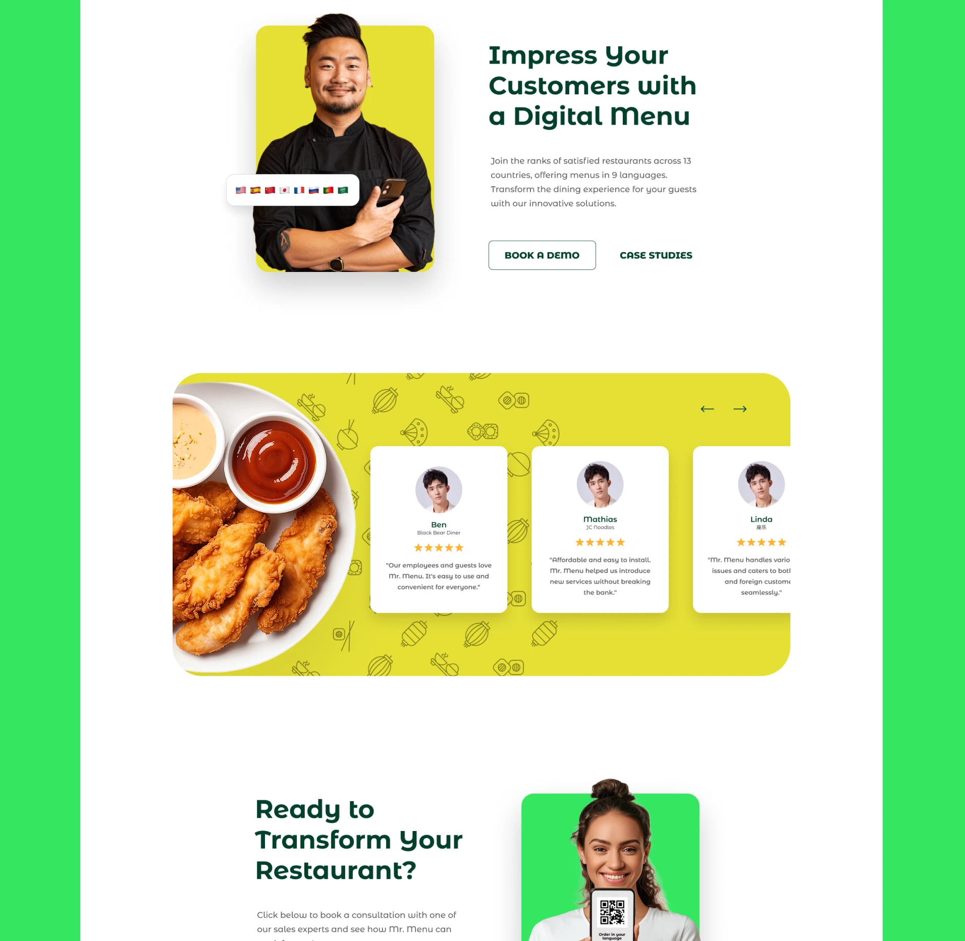 Mr. Menu social kit