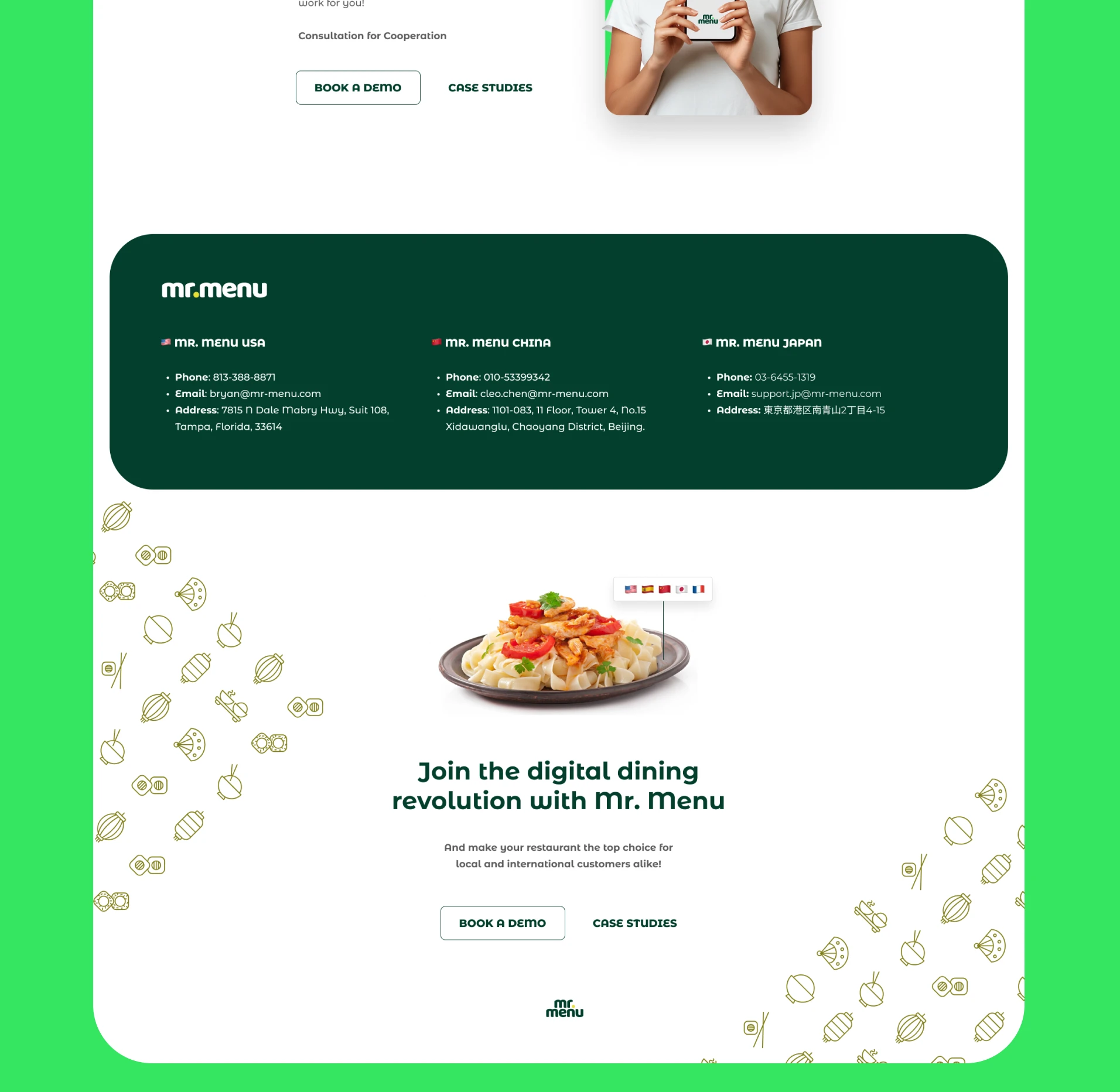 Mr. Menu social kit