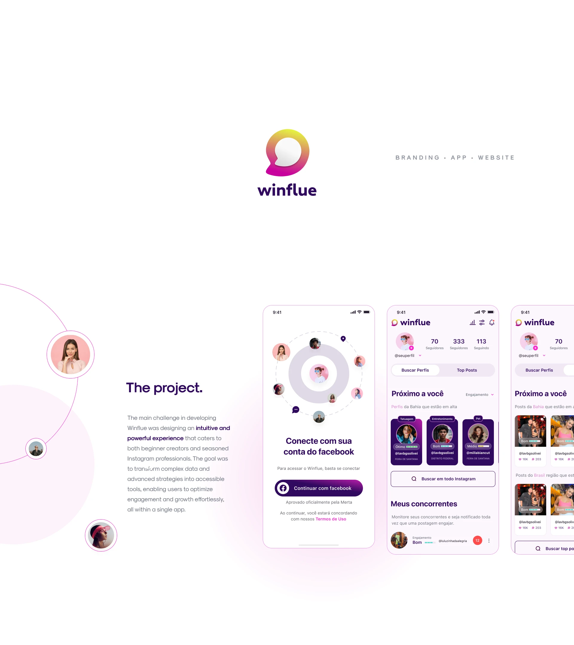 Winflue brand and app overview